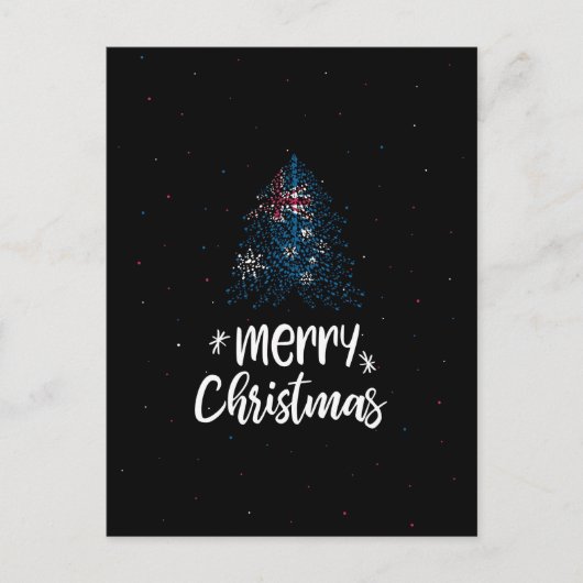 Prettig kerstfeest met Australië vlag Feestdagenkaart (Voorkant)