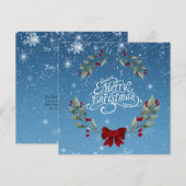 Prettig kerstfeest met Bijbelvers Feestdagenkaart (Voorkant / Achterkant)