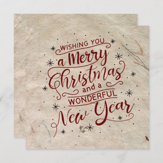 Prettig kerstfeest met Bijbelvers Feestdagenkaart (Voorkant / Achterkant)