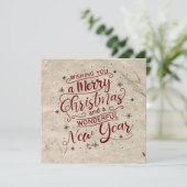 Prettig kerstfeest met Bijbelvers Feestdagenkaart (Staand voorkant)