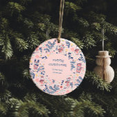 Prettig kerstfeest met bosvrienden in het winterbo keramisch ornament