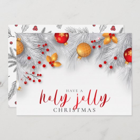 Prettig kerstfeest met de kerstman feestdagenkaart (Voorkant / Achterkant)