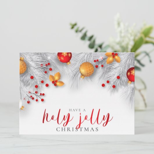 Prettig kerstfeest met de kerstman feestdagenkaart (Staand voorkant)