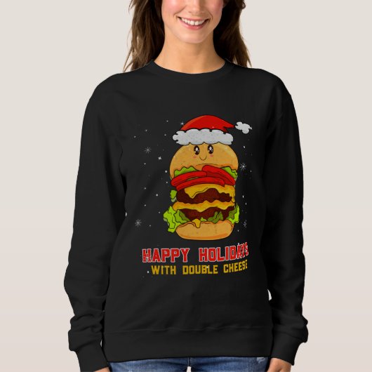 Prettig Kerstfeest Met Dubbele Kerstkaas Kaas Trui (Voorkant)