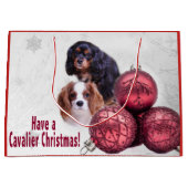 Prettig kerstfeest met een Cavalier! CKCS-cadeauta Groot Cadeauzakje (Voorkant)