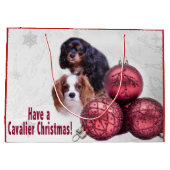 Prettig kerstfeest met een Cavalier! CKCS-cadeauta Groot Cadeauzakje (Achterkant)