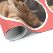 Prettig kerstfeest met één cirkel foto cadeaupapier (Rol Hoek)