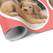 Prettig kerstfeest met één cirkel foto cadeaupapier (Rol Hoek)