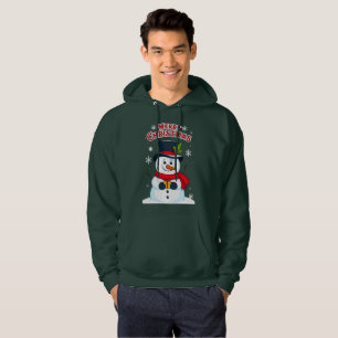 Prettig kerstfeest met een magische sneeuwman hoodie