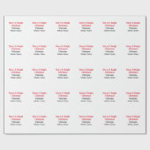 Prettig kerstfeest met familienaam welkom vreugde cadeaupapier (Vlak)