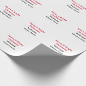 Prettig kerstfeest met familienaam welkom vreugde cadeaupapier (Hoek)