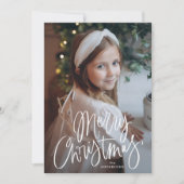 Prettig kerstfeest met fantasievol schrift foto feestdagenkaart (Voorkant)
