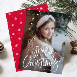 Prettig kerstfeest met fantasievol schrift foto feestdagenkaart