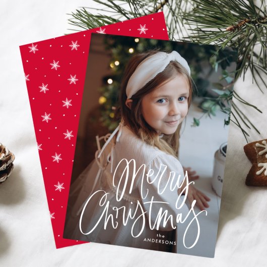 Prettig kerstfeest met fantasievol schrift foto feestdagenkaart