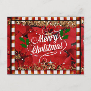Prettig kerstfeest met feestelijke kerstwens briefkaart