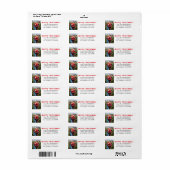 Prettig kerstfeest met foto retouradres etiket (Full Sheet)