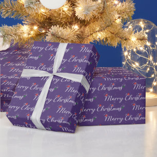 Prettig kerstfeest met glitters cadeaupapier