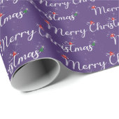 Prettig kerstfeest met glitters cadeaupapier (Rol Hoek)
