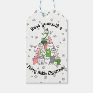 Prettig kerstfeest met harige vriendjes! cadeaulabel
