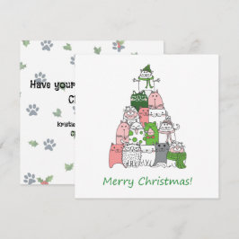 Prettig kerstfeest met harige vriendjes! feestdagenkaart