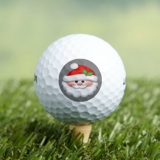 Prettig kerstfeest met het gezicht van de Kerstman Golfballen (Insitu Shirt)