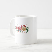 Prettig kerstfeest met hond koffiemok (Voorkant links)