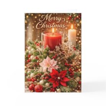 Prettig kerstfeest met kaarslicht kerstgroet