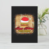 Prettig Kerstfeest Met Kaas Kerst Kaas Burger Feestdagenkaart (Staand voorkant)
