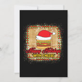 Prettig kerstfeest met kaas Kerst kaasburger Feestdagenkaart (Voorkant)
