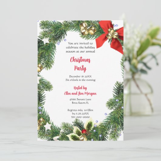 Prettig kerstfeest met Kerstgroen Kaart (Staand voorkant)