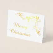 Prettig kerstfeest met krullen folie kaarten (Voorkant)