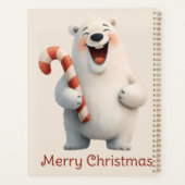 Prettig kerstfeest met leuk ontwerp van ijsbeer planner (Achterkant)