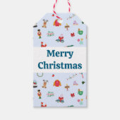 Prettig kerstfeest met leuke details smaaklabel cadeaulabel (Voorkant)