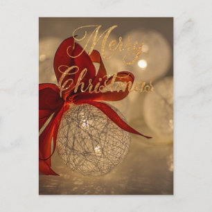 Prettig kerstfeest met lichtballen  feestdagenkaart