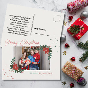 Prettig Kerstfeest Met Liefde Familiefoto Feestdagenkaart