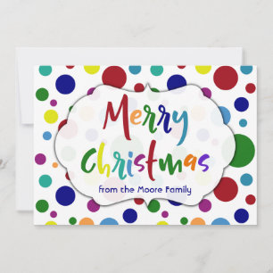 Prettig Kerstfeest met meerkleurige letters en sti Feestdagenkaart