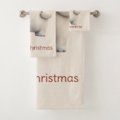 Prettig kerstfeest met ontwerppoolbeer bad handdoek (Insitu)