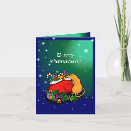 Prettig kerstfeest met Rat Prince Kaart (Voorkant)