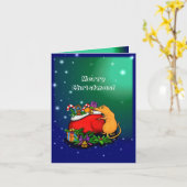 Prettig kerstfeest met Rat Prince Kaart (Gele Bloem)