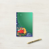 Prettig kerstfeest met Rat Prince Post-it® Notes (Op bureau)