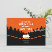 Prettig Kerstfeest met rode bos Kaart (Staand voorkant)