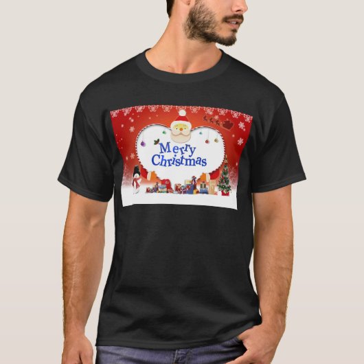 Prettig kerstfeest met Santa's liefde T-shirt (Voorkant)