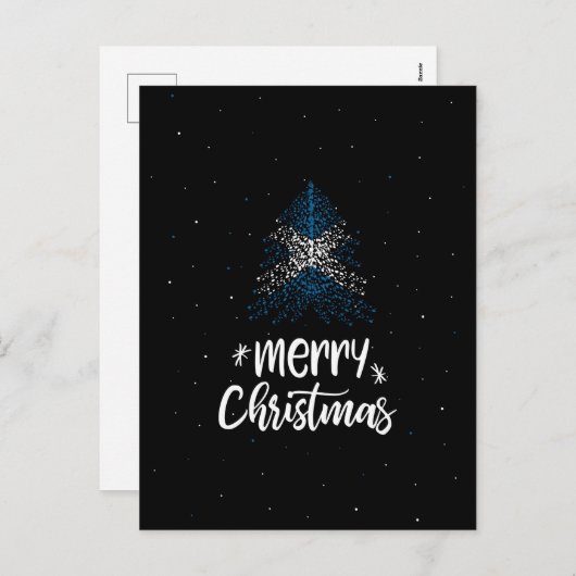 Prettig kerstfeest met Schotlandse vlag Feestdagenkaart (Voorkant / Achterkant)