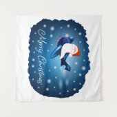 Prettig kerstfeest met Sinterklaas Wandkleed (Voorkant (horizontaal))
