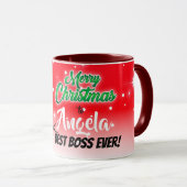 Prettig kerstfeest met Sneeuwman op Beste Baas Ooi Mok (Voorkant rechts)