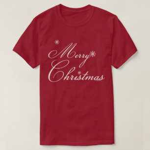 Prettig kerstfeest met sneeuwvlokken t-shirt
