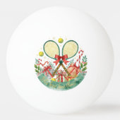 Prettig kerstfeest met tennisbal pingpongbal (Achterkant)