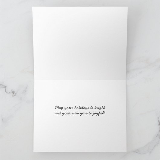 Prettig kerstfeest met zilveren belletjes en denne kaart (Binnen)