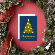 Prettig kerstfeest metaalfolie grafische boom