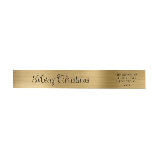 Prettig kerstfeest Metaalgoud (Individueel)